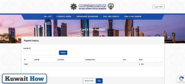 Pay Kuwait Iqama Card Fees