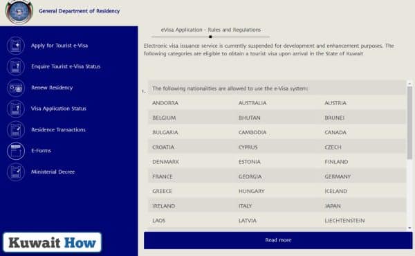 How to obtain a Kuwait visit visa online