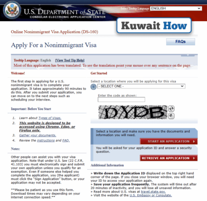 How to Apply for a US Work Visa from Kuwait