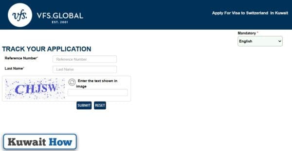 How to inquire about Switzerland visa application from Kuwait