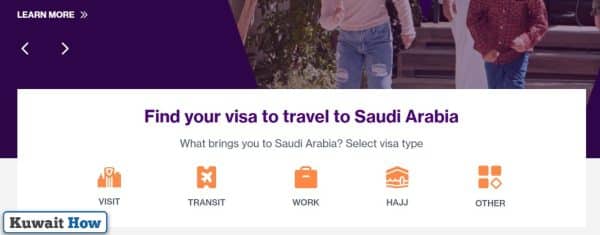 How to Apply Saudi Visit Visa from Kuwait via KSA Visa online
