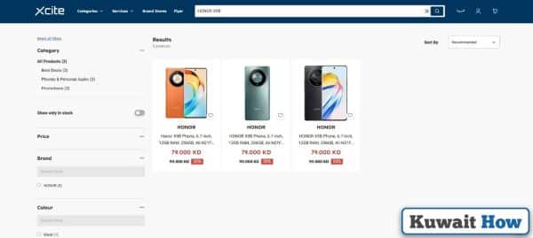 How to check Honor X9b prices in Kuwait