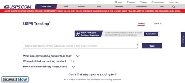 How to Tracking USPS Kuwait Online